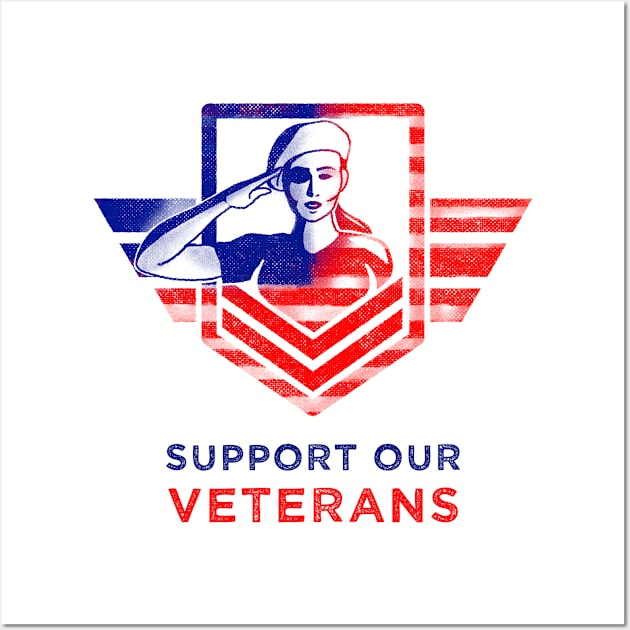 Support Our Veterans Wall Art by teegear